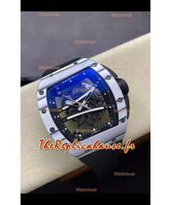 Richard Mille Super Clone RM61-01 Yohan Blake Quartz Blanc NTPT Boîtier Mouvement Tourbillon 