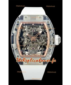 Richard Mille Super Clone 56-01 Boîtier Saphirs Transparents avec Montre Tourbillon Véritable