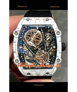 Richard Mille Super Clone 27-05 Boîtier Carbone Blanc Réplique Montre Suisse 