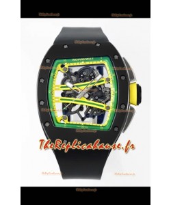 Richard Mille Super Clone RM61-01 Céramique noire Bracelet noir Réplique montre suisse