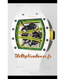 Richard Mille Super Clone RM61-01 Céramique blanche - Bracelet Réplique Suisse