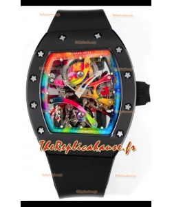 Richard Mille Super Clone RM68-01 Tourbillon Boîtier et Bracelet Céramique Noire Réplique Suisse