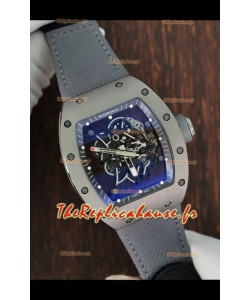 Richard Mille Super Clone RM055 Boîtier Céramique/ Titane Gris Montre avec Tourbillon Authentique 