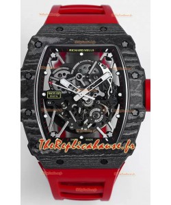 Richard Mille RM35-02 Rafael Nadal - Montre Super Clone Tourbillon Véritable - Boîtier en Fibre de Carbone