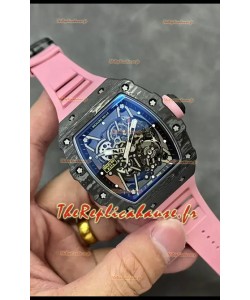 Richard Mille RM35-02 Rafael Nadal Boîtier en fibre de carbone avec Tourbillon Véritable Montre Super Clone