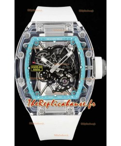 Richard Mille RM35-01 Rafael Nadal Boîtier saphir transparent avec Tourbillon Véritable Montre Super Clone
