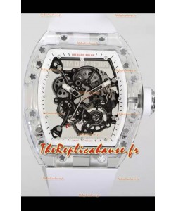 Montre Richard Mille RM055 Boîtier saphir transparent avec Tourbillon Véritable Super Clone