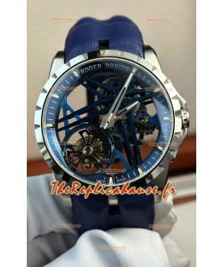 Roger Dubuis Super Clone Excalibur Spider Flying Tourbillon Skeleton Boîtier Titane 42MM