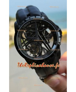 Roger Dubuis Super Clone Excalibur Spider Flying Tourbillon Skeleton Boîtier Titane 42MM
