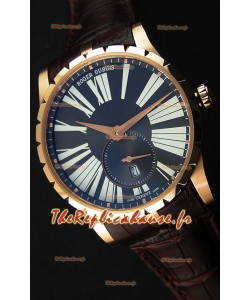 Roger Dubuis Excalibur RDDBEX0587 Or Rose cadran gris Montre Réplique Suisse