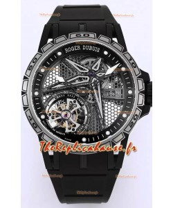 Roger Dubuis Excalibur Spider Pirelli Edition Titane Réplique montre qualité 1:1 Tourbillon Véritable