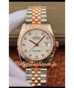 Montre Rolex Datejust 36MM Cal.3135 Mouvement Réplique Suisse Montre en acier 904L boîtier bicolore 