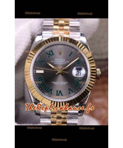 Montre Rolex Datejust 41MM Mouvement Cal.3135 Réplique Suisse en acier 904L Cadran gris bicolore 