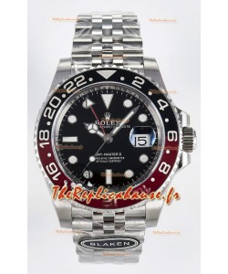  Montre Rolex GMT Master II Super Clone 12719 « Blaken » en acier 904L avec cadran noir