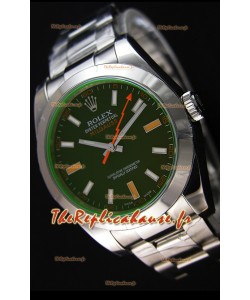 Montre Rolex Milgauss 116400M Suisse avec Cadran Noir — Montre ultime en acier 904L 