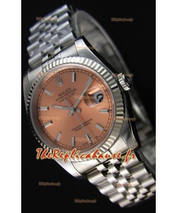 Montre Rolex Datejust 36 mm Cal.3135 Mouvement Suisse à Cadran Champagne et Bracelet Jubilé Répliquée — Montre en acier ultime 904 L 