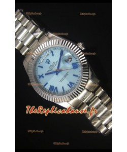 Reproduction de Montre avec Cadran Bleu Clair Rolex Day Date 40MM – Mouvement Suisse 3255