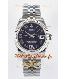 Montre Rolex Super Clone Datejust ETA 2688 Mouvement 31MM Acier inoxydable Cadran romain violet 