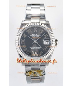 Montre Rolex Super Clone Datejust ETA 2688 Mouvement 31MM acier inoxydable Cadran gris