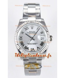 Montre Rolex Super Clone Datejust Mouvement ETA 2688 Boîtier acier inoxydable 31MM Cadran romain acier