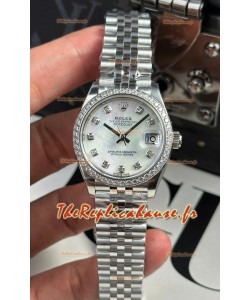 Montre Rolex Super Clone Datejust Mouvement ETA 2688 Boîtier acier inoxydable 31MM Cadran perle