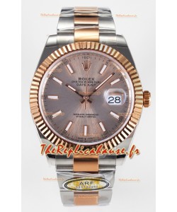 Montre Rolex Super Clone Datejust ETA 3235 Mouvement 41MM Plaqué or rose bicolore et cadran