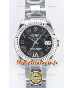 Montre Rolex Super Clone Datejust ETA 2688 Mouvement 31MM Acier inoxydable Cadran Gris 