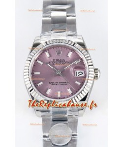 Montre Rolex Super Clone Datejust ETA 2688 Mouvement 31MM Acier inoxydable Cadran Rose 