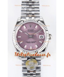 Montre Rolex Super Clone Datejust ETA 2688 Mouvement 31MM Acier inoxydable Cadran Rose 