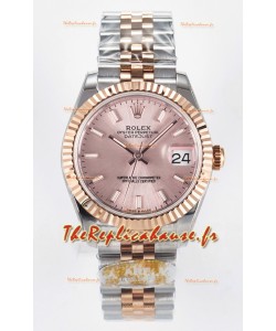 Rolex Super Clone Datejust ETA 2688 Mouvement 31MM Or Rose bicolore Suisse Cadran Champagne