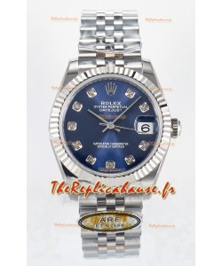 Rolex Super Clone Datejust ETA 2688 Mouvement 31MM Acier inoxydable Cadran Bleu 