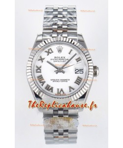 Montre Rolex Super Clone Datejust ETA 2688 Mouvement 31MM Acier inoxydable Cadran Romain Blanc 