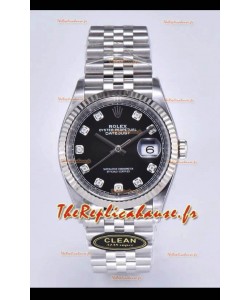 Rolex Datejust 126234 36MM Réplique Suisse en Acier 904L Cadran Noir, Réplique Miroir 1:1