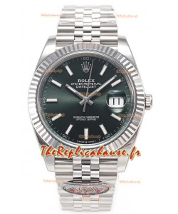 Rolex Datejust 126334 41MM Cal.3135 72 Hours Power Cadran vert Réplique 1:1 en acier 904L