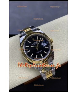 Rolex Datejust M126333 41MM ETA3235 72 Hours Power Huitre Cadran Noir Réplique 1:1 Or Jaune Acier 904L
