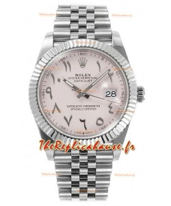 Rolex Datejust M126300 41MM ETA3235 Cadran arabe rose - Boîtier acier 904L 