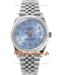 Rolex Datejust M126300 41MM ETA3235 Cadran arabe bleu glacier - Boîtier acier 904L 