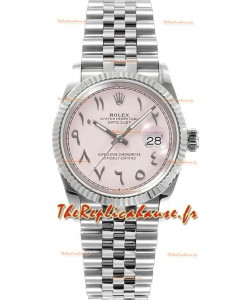 Rolex Datejust M126234 36MM ETA3235 Cadran arabe rose - Boîtier acier 904L 