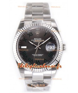 Rolex Datejust 126334 Wimbledon 41MM ETA3235 Cadran ardoise 72 heures Réplique miroir 1:1