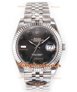 Rolex Datejust 126334 Wimbledon 41MM ETA3235 Cadran ardoise Jubilé 72 heures Réplique miroir 1:1