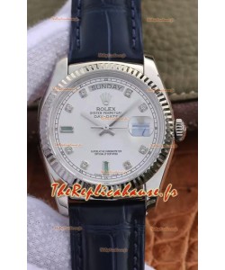 Rolex Day Date 904L Montre boîtier acier cadran acier 36MM - Qualité miroir 1:1 