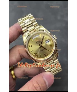 Rolex Day Date Presidential Montre en or rose 18K 40MM - Cadran or Qualité miroir 1:1