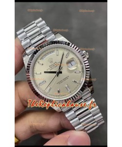 Rolex Day Date Presidential 904L acier 40MM - Montre de qualité avec cadran mat qualité miroir 1:1