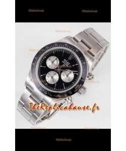 Rolex Daytona Super Clone BLAKEN Paul Newman Cadran noir Réplique montre suisse - Mouvement 4130