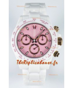 Rolex Daytona AET Remould Montre-bracelet en céramique avec cadran rose et mouvement Cal.4130