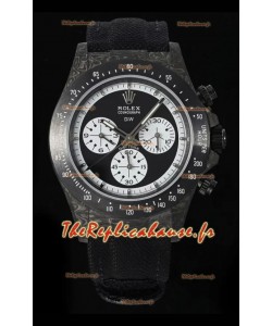 Rolex Daytona Super Clone DiW Paul Newman Edition Carbone - Boîtier en carbone forgé - Bracelet noir - Réplique 1:1 