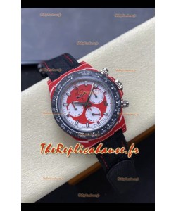 Rolex Daytona Super Clone DiW Kakha Kaladze Montre avec boîtier et cadran en carbone rouge Réplique de montre 1:1 