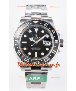 Rolex GMT Masters II Super Clone 126710GRNR « Bruce Wayne » Acier 904L Bracelet Oyster Réplique Montre Suisse 