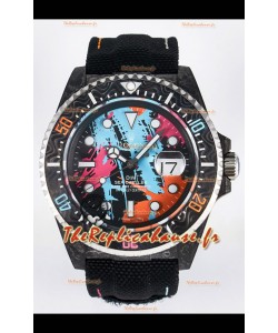 Rolex GMT Masters II Super Clone DiW Edition Réplique montre Suisse Boîtier Carbone Léger 