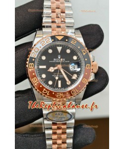 Rolex GMT Masters II Super Clone Root Beer 126711CHNR Cadran noir rose Réplique montre Suisse 